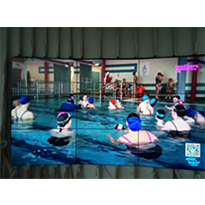 广州天河某游泳馆弧形拼接屏项目